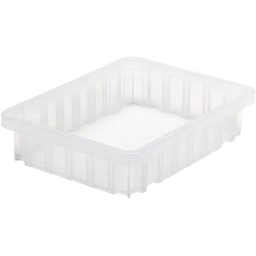 Divider Box&reg; Container, Plastic, 10.875" W x 8.25" D x 2.5" H, Clear Groupe Generik