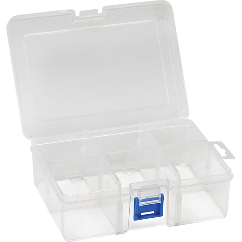 Boîte &agrave; compartiments en plastique, 4,75" la x 6,75" p x 2,25" h, 6 compartiments Groupe Generik