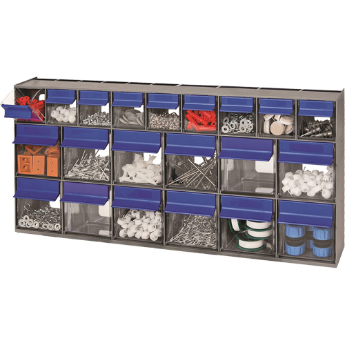 Tilt Bins Unit, 23-5/8" W x 3-5/8" D x 11-1/6" H, 21 Drawers Groupe Generik