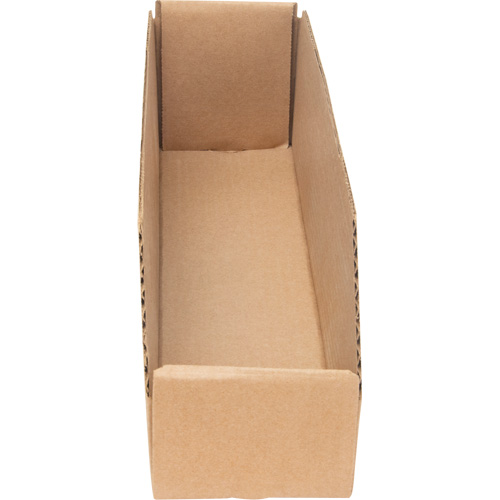 Deep Corrugated Parts Bins, 3-3/4" W x 17-1/4" D x 4-1/2" H, Beige Groupe Generik