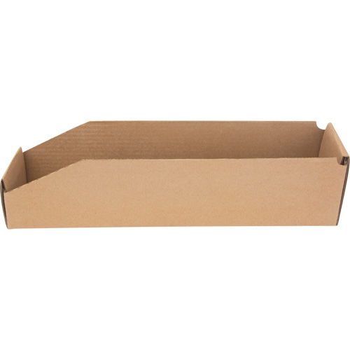 Deep Corrugated Parts Bins, 3-3/4" W x 17-1/4" D x 4-1/2" H, Beige Groupe Generik