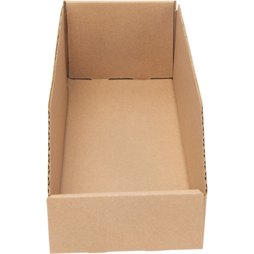 Deep Corrugated Parts Bins, 5-3/4" W x 17-1/4" D x 4-1/2" H, Beige Groupe Generik