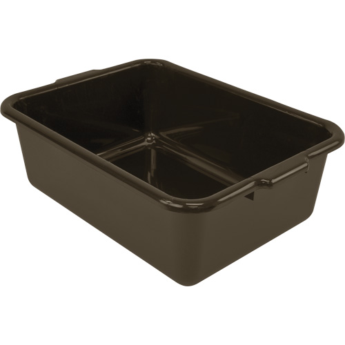 Bac d'entreposage tout usage &agrave; fond plat, 7" ha x 15" p x 21" lo, Plastique, Brun Groupe Generik