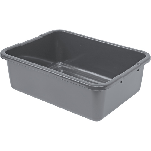 All-Purpose Ribbed-Bottom Storage Tub, 7" H x 15" D x 21" L, Plastic, Grey Groupe Generik