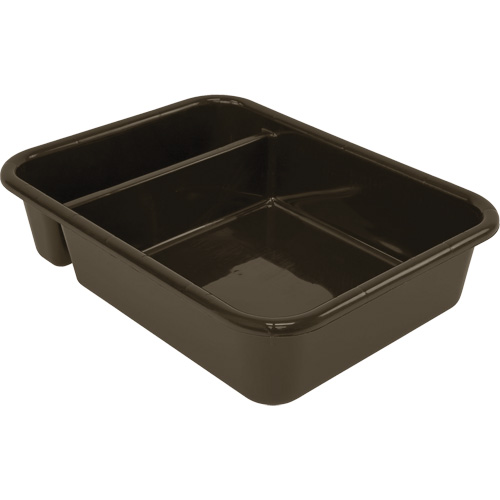 Bac d'entreposage tout usage &agrave; compartiment, 5" ha x 15" p x 20" lo, Plastique, Brun Groupe Generik