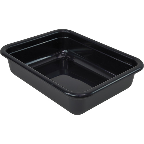 All-Purpose Flat-Bottom Storage Tub, 5" H x 17" D x 22" L, Plastic, Black Groupe Generik