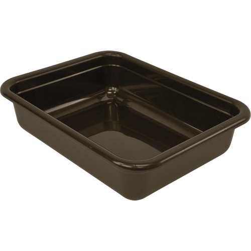 All-Purpose Flat-Bottom Storage Tub, 5" H x 17" D x 22" L, Plastic, Grey Groupe Generik
