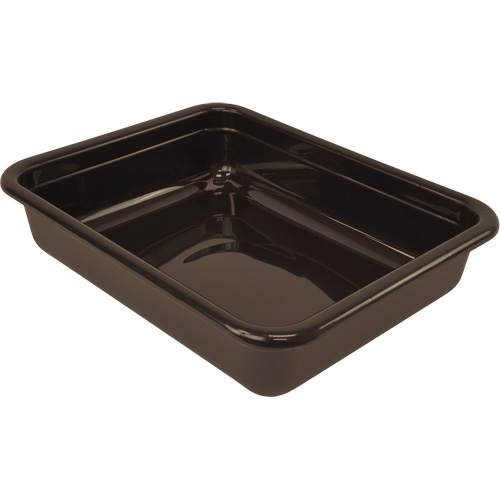 All-Purpose Flat-Bottom Storage Tub, 5" H x 15" D x 20" L, Plastic, Brown Groupe Generik