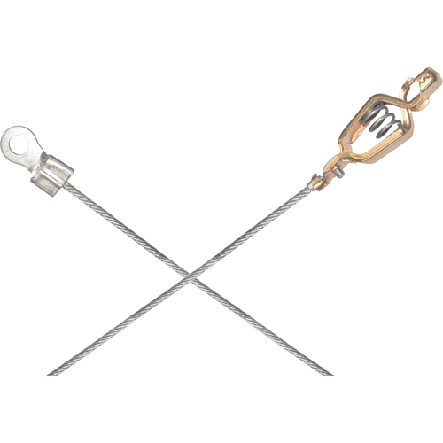 Assemblages l&eacute;gers de c&acirc;bles de masse et de mise &agrave; la terre - Pinces crocodile & raccordements a/borne d'extr&eacute;mit&eacute; de 1/4" Groupe Generik