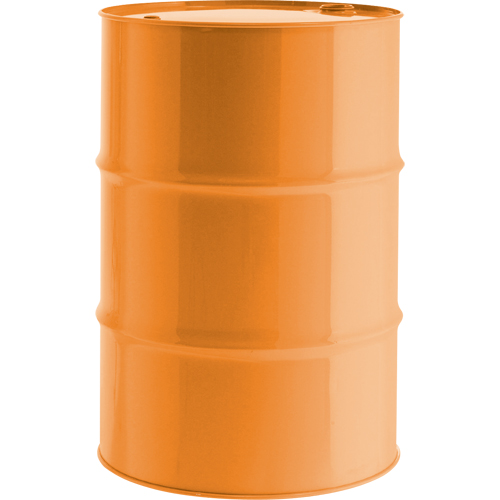 Barils en acier, 55 gal. US (45,8 gal. imp.), Non doubl&eacute;, Orange, Dessus ferm&eacute;, UN1A1/Y1.8/300, Calibre 16 Groupe Generik