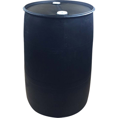 Barils en poly&eacute;thyl&egrave;ne, 55 gal. US (45 gal. imp.), Dessus ferm&eacute;, Noir Groupe Generik