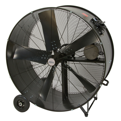 Heavy-Duty Fixed Belt Drive Drum Fan, Industrial, 2 Speed, 42" Diameter Groupe Generik