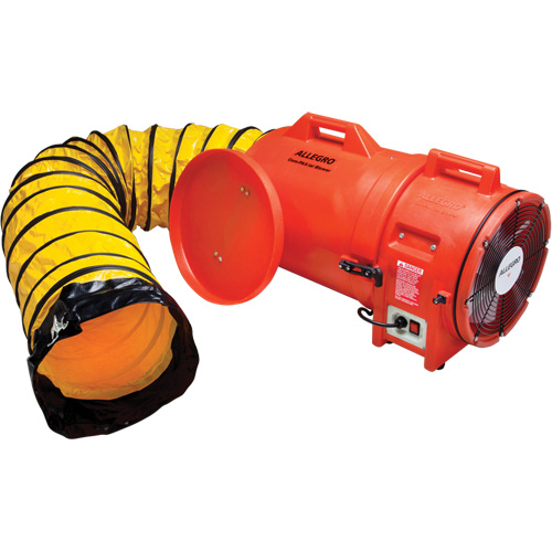 ALLEGRO INDUSTRIES Blower with Canister & Ducting, 1 HP, 1842 CFM Groupe Generik