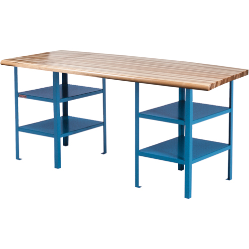Extra Heavy-Duty Pedestal Workbench, 2500 lbs. Cap., 120" W x 30" D, 34" H Groupe Generik