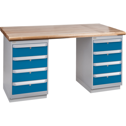 &eacute;tabli pr&eacute;conçu, Deux tiroirs, Cap 2500 lb, 72" la x 30" p, 34" h Groupe Generik