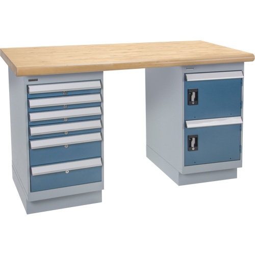 Heavy-Duty Workbench, Door & Drawers, 1500 lbs. Cap., 72" W x 36" D, 34" H Groupe Generik