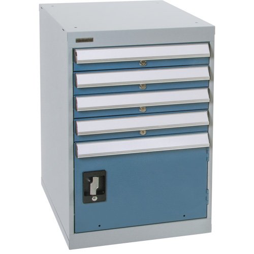 &eacute;tabli sur pi&eacute;destal avec une porte & quatre tiroirs, 4 Tiroirs, 18" la x 21" p x 28" h Groupe Generik