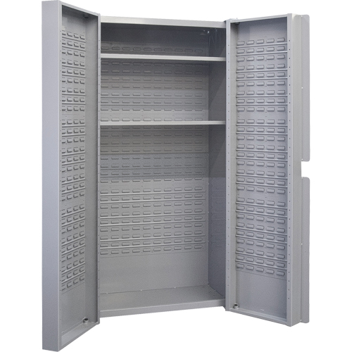 Deep Door Combination Cabinet, 38" W x 24" D x 72" H, Grey Groupe Generik