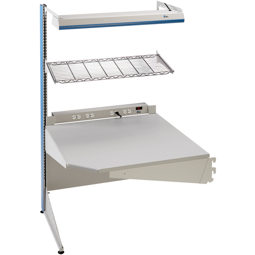 Postes de travail modulaires ergonomiques - Exemples de configurations - A-SC Ajouts de coin &agrave; un c&ocirc;t&eacute;, 36" la x 28" p x 84" h, Ajout de coin &agrave; un c&ocirc;t&eacute; Groupe Generik