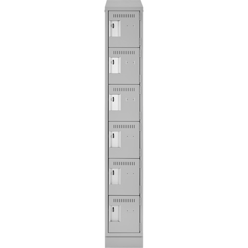 Petits casiers Clean Line, 6 niveaux, 12" x 18" x 82", Acier, Gris, Rivet (assembl&eacute;) Groupe Generik