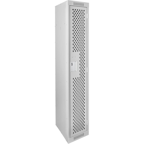 Casiers Clean Line, 12" x 12" x 72", Acier, Gris, Rivet (assembl&eacute;), Perfor&eacute; Groupe Generik