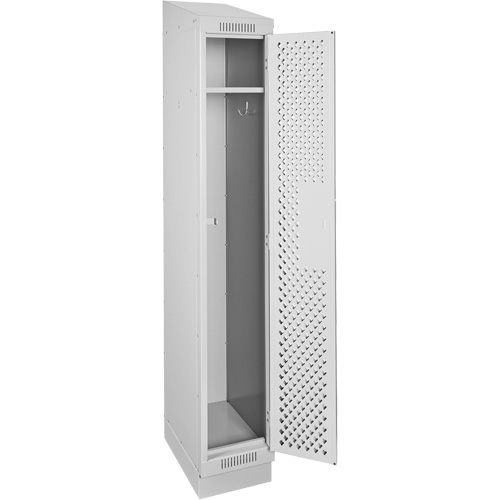 Casiers Clean Line, 12" x 15" x 82", Acier, Gris, Rivet (assembl&eacute;), Perfor&eacute; Groupe Generik