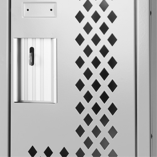 Casiers Clean Line, 12" x 15" x 82", Acier, Gris, Rivet (assembl&eacute;), Perfor&eacute; Groupe Generik