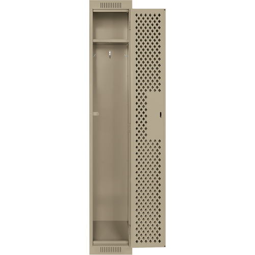 Casiers Clean Line, 12" x 12" x 72", Acier, Beige, Rivet (assembl&eacute;), Perfor&eacute; Groupe Generik