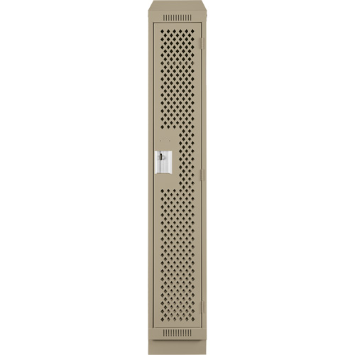 Casiers Clean Line, 12" x 15" x 82", Acier, Beige, Rivet (assembl&eacute;), Perfor&eacute; Groupe Generik
