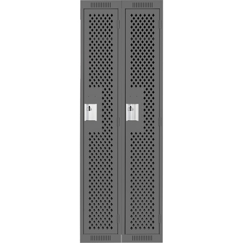 Casiers Clean Line, Bloc de 2, 24" x 12" x 72", Acier, Charbon, Rivet (assembl&eacute;), Perfor&eacute; Groupe Generik