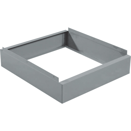 Clean Line Economy Lockers Recessed Base, 1 Banks, 4" H x 12" W x 18" D, Grey, Steel Groupe Generik