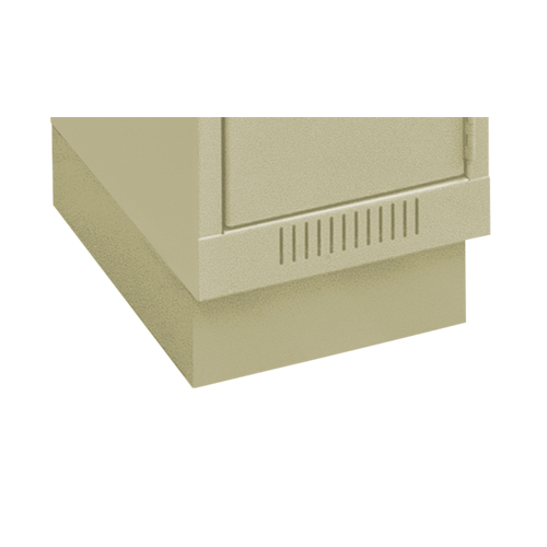 Base en retrait pour casiers &eacute;conomiques Clean Line, 1 Blocs, 4" lo x 12" la x 18" p, Beige, Acier Groupe Generik
