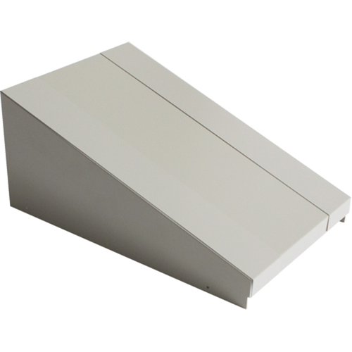 Dessus inclin&eacute; pour casiers robustes enti&egrave;rement soud&eacute; Concorde, Bloc de 1, 18" p x 12" la x 6" ha, Gris, Acier Groupe Generik