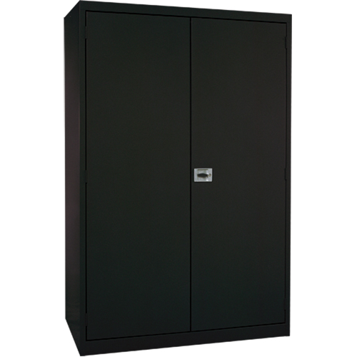 Armoires de rangement Hi-Boy profondes, Acier, 4 Tablettes, 72" h x 36" la x 24" P, Noir Groupe Generik