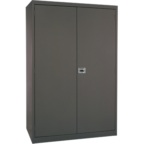 Armoires de rangement Hi-Boy profondes, Acier, 4 Tablettes, 72" h x 36" la x 24" P, Charbon Groupe Generik