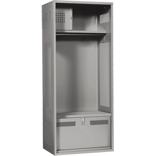 Casier pour &eacute;quipement, Acier, 24" la x 24" p x 72" h, Gris Groupe Generik