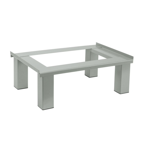 Base sur pied, 4 Blocs, 6" lo x 48" la x 18" p, Gris, Acier Groupe Generik