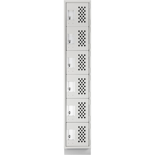 Petit casier perfor&eacute; Clean-Line, 6 niveaux, 12" x 72" x 12", Acier Groupe Generik