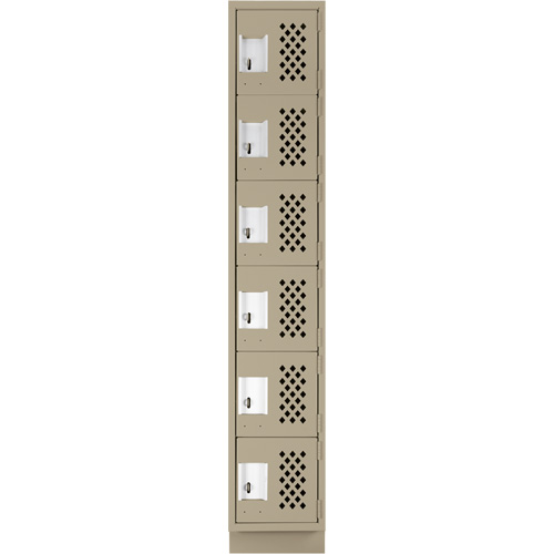 Petit casier perfor&eacute; Clean-Line, 6 niveaux, 12" x 72" x 12", Acier Groupe Generik
