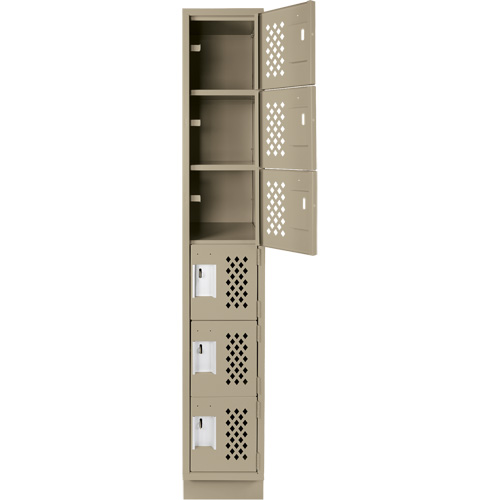 Petit casier perfor&eacute; Clean-Line, 6 niveaux, 12" x 72" x 12", Acier Groupe Generik