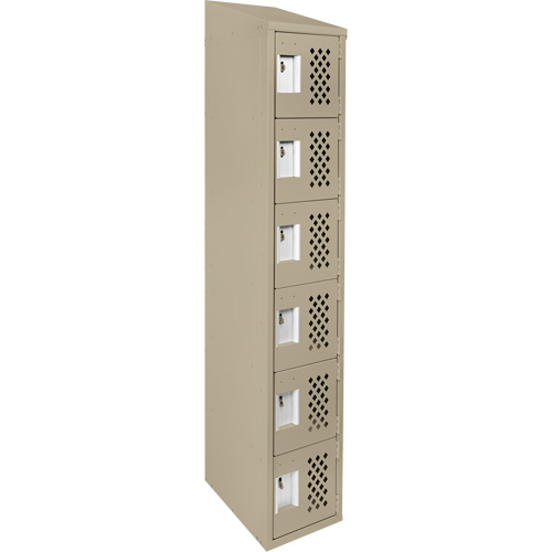Petit casier perfor&eacute; Clean-Line, 6 niveaux, 12" x 72" x 12", Acier Groupe Generik
