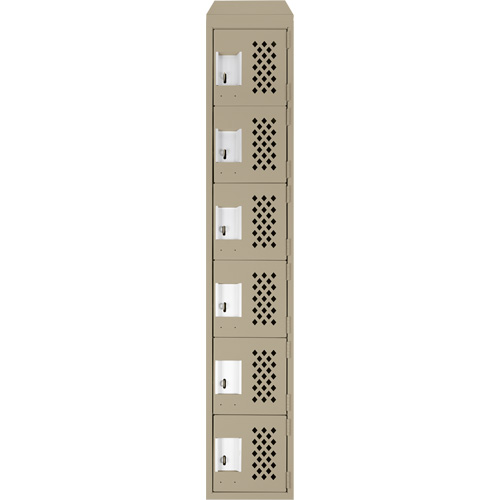 Petit casier perfor&eacute; Clean-Line, 6 niveaux, 12" x 72" x 12", Acier Groupe Generik