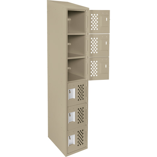 Petit casier perfor&eacute; Clean-Line, 6 niveaux, 12" x 72" x 12", Acier Groupe Generik