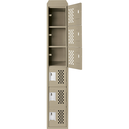 Petit casier perfor&eacute; Clean-Line, 6 niveaux, 12" x 72" x 12", Acier Groupe Generik
