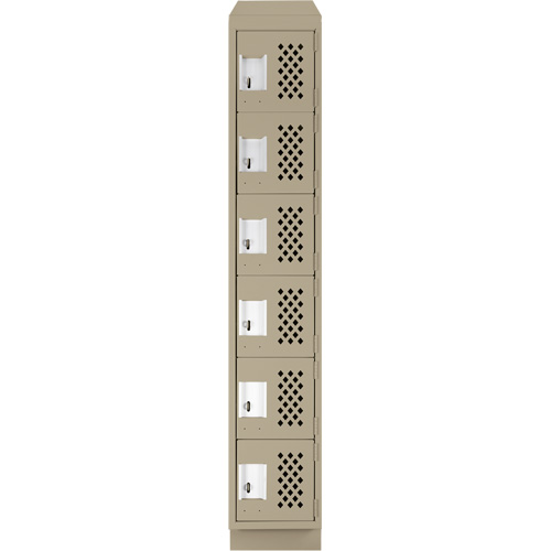 Petit casier perfor&eacute; Clean-Line, 6 niveaux, 12" x 72" x 12", Acier Groupe Generik