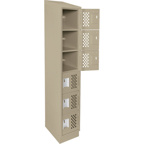 Petit casier perfor&eacute; Clean-Line, 6 niveaux, 12" x 72" x 12", Acier Groupe Generik