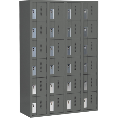 Casiers robustes Concorde, 6 niveaux, Bloc de 4, 48" x 18" x 72", Acier, Charbon, Soud&eacute; (assembl&eacute;) Groupe Generik