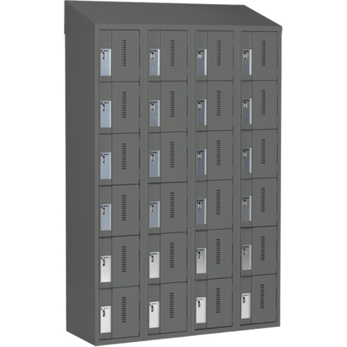 Casiers robustes Concorde, 6 niveaux, Bloc de 4, 48" x 18" x 78", Acier, Charbon, Soud&eacute; (assembl&eacute;) Groupe Generik