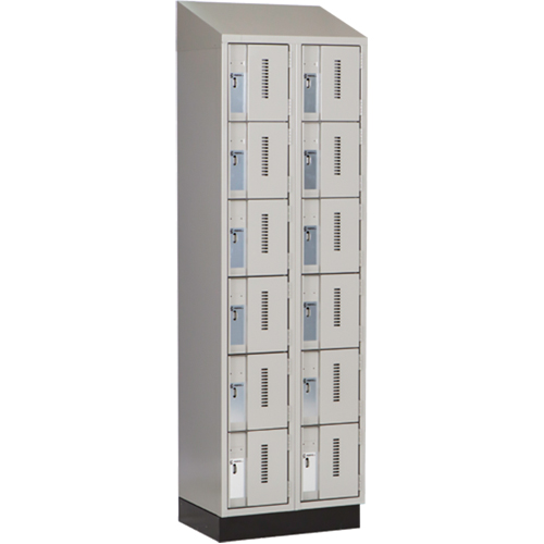 Casiers robustes Concorde, 6 niveaux, Bloc de 2, 24" x 18" x 82", Acier, Gris, Soud&eacute; (assembl&eacute;) Groupe Generik