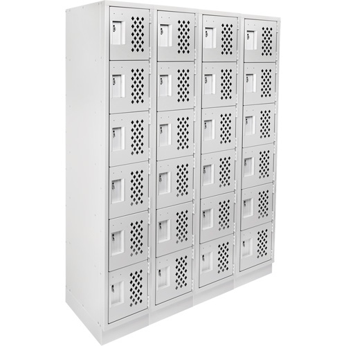 Casiers &eacute;conomiques perfor&eacute;s et assembl&eacute;s Clean Line, 6 niveaux, Bloc de 4, 18" x 72" x 12", Acier Groupe Generik
